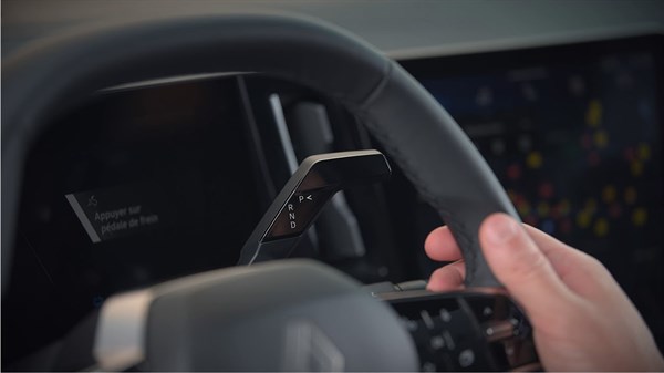 le volant, les palettes et le levier et e-shifter - Espace full hybrid E-Tech - Renault