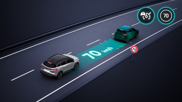 régulateur de vitesse adaptif intelligent - safety control - Renault Austral E-Tech full hybrid